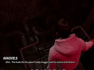 Curvy Cute Babe In Ripped Outfit Shows Big Tits In 3D Game Scene.