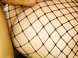 Used Her Rough in Stockings with Every Hole Stretched by Monster Cock