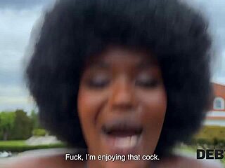 Debt4k drama, small debt turns into hard cock action outdoors with shaved beauty! 😜