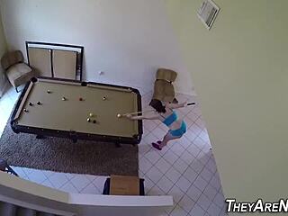 I can't believe how this lingerie teen took my huge cock