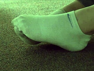 Dirty Socks Hidden Under Sneakers Caught on Camera