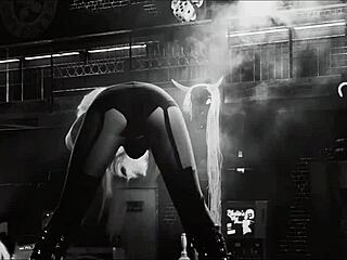 most beautiful asses sway with cute pigtails during a sexy dance routine.