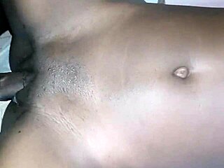 African Teen's Tight Shaved Pussy Gets Rough Amateur Action