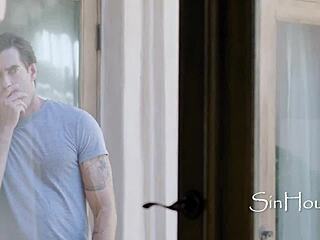 trusty plumber handles curvy brunette's big tits