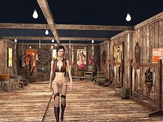 Fallout 4 teen brunette teases in slutty outfits for attention
