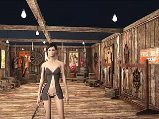 Fallout 4 teen brunette teases in slutty outfits for attention