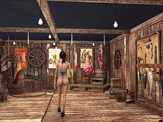 Fallout 4 teen brunette teases in slutty outfits for attention
