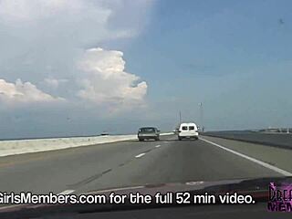 I'm flashing topless in my convertible on Skyway Bridge