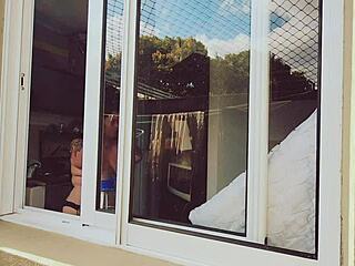 Finally Caught My Neighbor Fully Naked Showing Huge Natural Tits