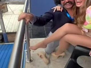 Pierced MILF Teases in Nylon Pantyhose!