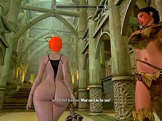 Redhead's Big Ass Bounces In Skyrim!