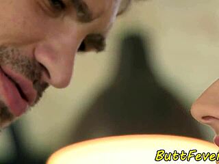 Eurobabe in Stockings Gets Butt Slammed After Blowjob. Intense Action!