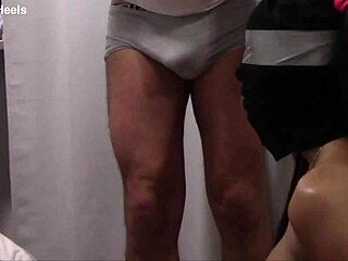 Check out this milf in nylon, hooded, pigtails, gagged, and throatfucked!