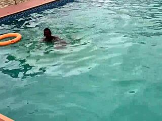 Pool Fun Turns Into Intense BBW Cumshot