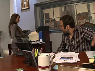 I love how Rachel Roxxx uses her big tits to please the boss!