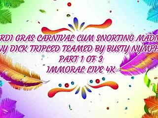 Amy Brooke milks huge tits while beads tease on lucky Porno Dan