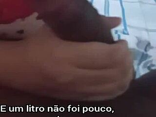 Amateur prostitute girl recounts her busy day to husband while jerking him off