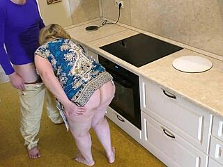 Mature milf mother-in-law gets her big ass fucked and sucks cock