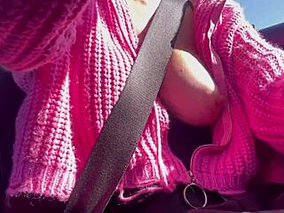 Italian Milf Artemisia Love Flashes Big Juicy Tits While Driving Around Outdoors. Her Horny Nipples Steal the Show!