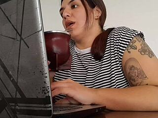 Carla Releases Gas While Working in Unique Fetish Fantasy Scene