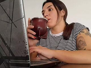 Carla Releases Gas While Working in Unique Fetish Fantasy Scene