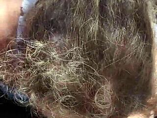 Chubby BBW gives a sloppy blowjob in public outdoor voyeur scene