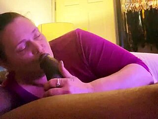 only way to put mouth on big black cock for cum