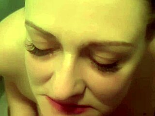 Horny milf Swettysvett sucks deep in bathroom after workout