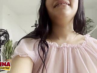 Tiny Latina teen takes big cock in casting 😍