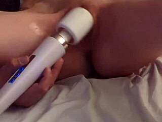 richelle rose goes solo in 4k, masturbating close-up with a wand until cumming hard