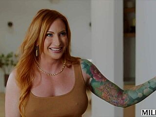 Curvy milf Sophia bends over for college stud’s BBC