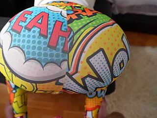 Raw caught stepsister masturbating, fucked her hard through torn leggings on big ass