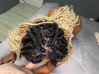 sexy black girl masturbates her pussy while dreaming of daddy's creampie