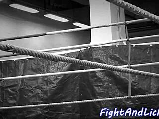 Bigtitted Eurobabe Wrestles Lesbian Beauty in Glamour Match