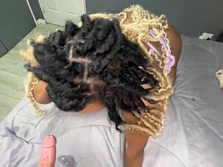 sexy black girl masturbates her pussy while dreaming of daddy's creampie