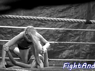 Bigtitted Eurobabe Wrestles Lesbian Beauty in Glamour Match