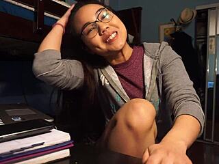 Tied toes self-tickle in bondage foot fetish session