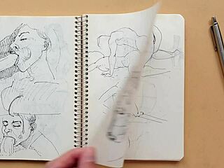 Quick Sketch Of Doggy-Style Foot Fetish In Sketchbook