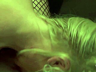 Horny blondes in lingerie and heels kiss and lick pussy loudly.