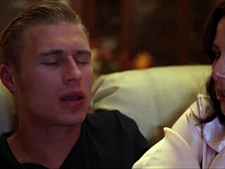 milf gives sneaky handjob under the covers