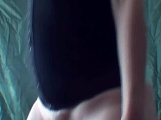 Blonde shows her tits and bush as she dances shyly