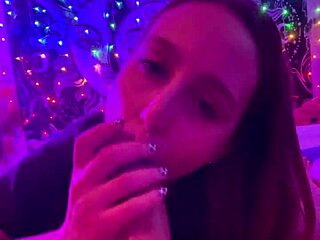 Late night romantic cock sucking in intimate POV with Laney Grey