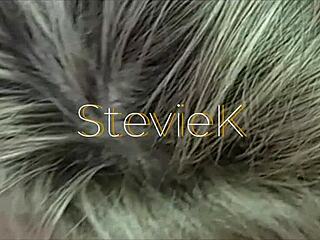 The yoga instructor demonstrates poses with surprising wetness