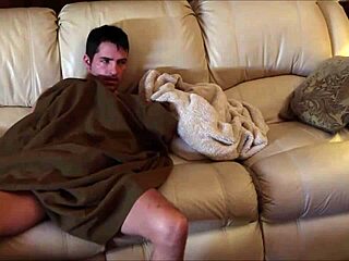 milf gives sneaky handjob under the covers