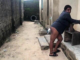 Outdoor sex gone wrong with this curvy babe, what a mess haha! 😂