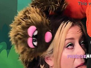 sesame street turns into freeuse treat with hot mff cougar action