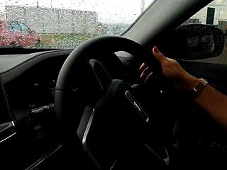 Outdoor Interview Turns Wild With Roadside Bareback Action