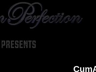 Hot hottie swallows jizz load on face, gulping every drop!