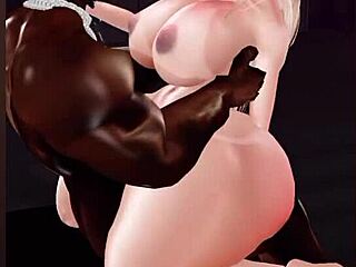 Castigando A Una Buena Hembra Blanca En Imvu With Big Black Cock! Monster Cock Interracial Ass Action.