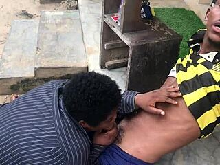 Outdoor sex gone wrong with this curvy babe, what a mess haha! 😂